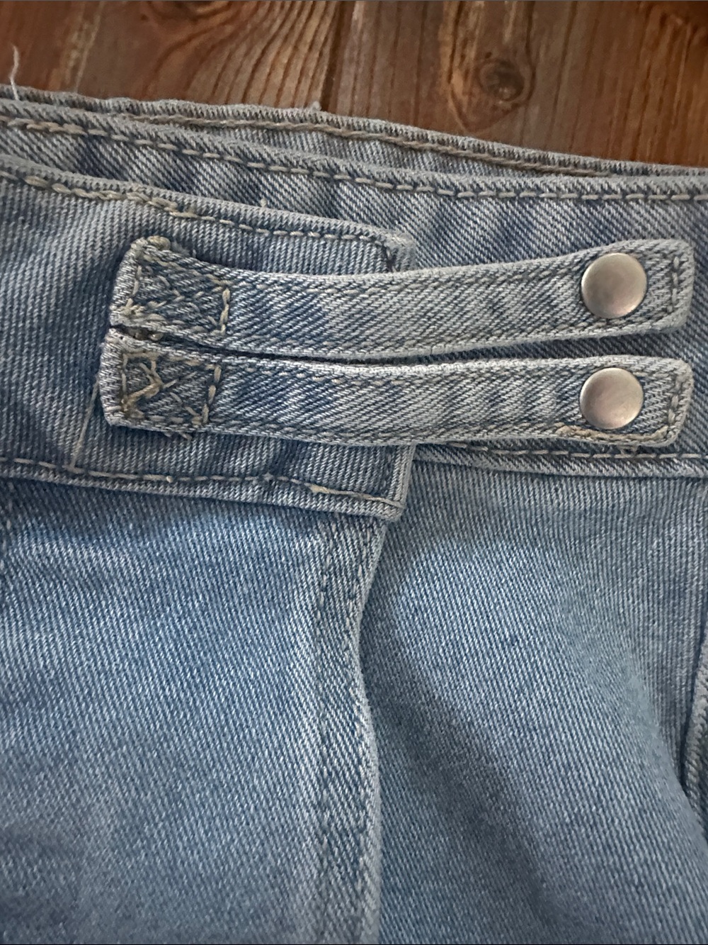 DTCL Light Blue Denim Pleated Mini Skort Small - Picture 3 of 6